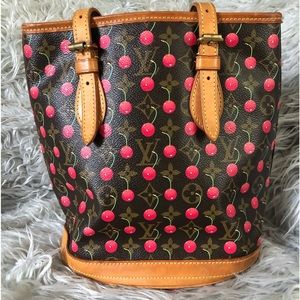 Louis Vuitton Monogram Petite Bucket Limited Edition Takashi Murakami Authentic